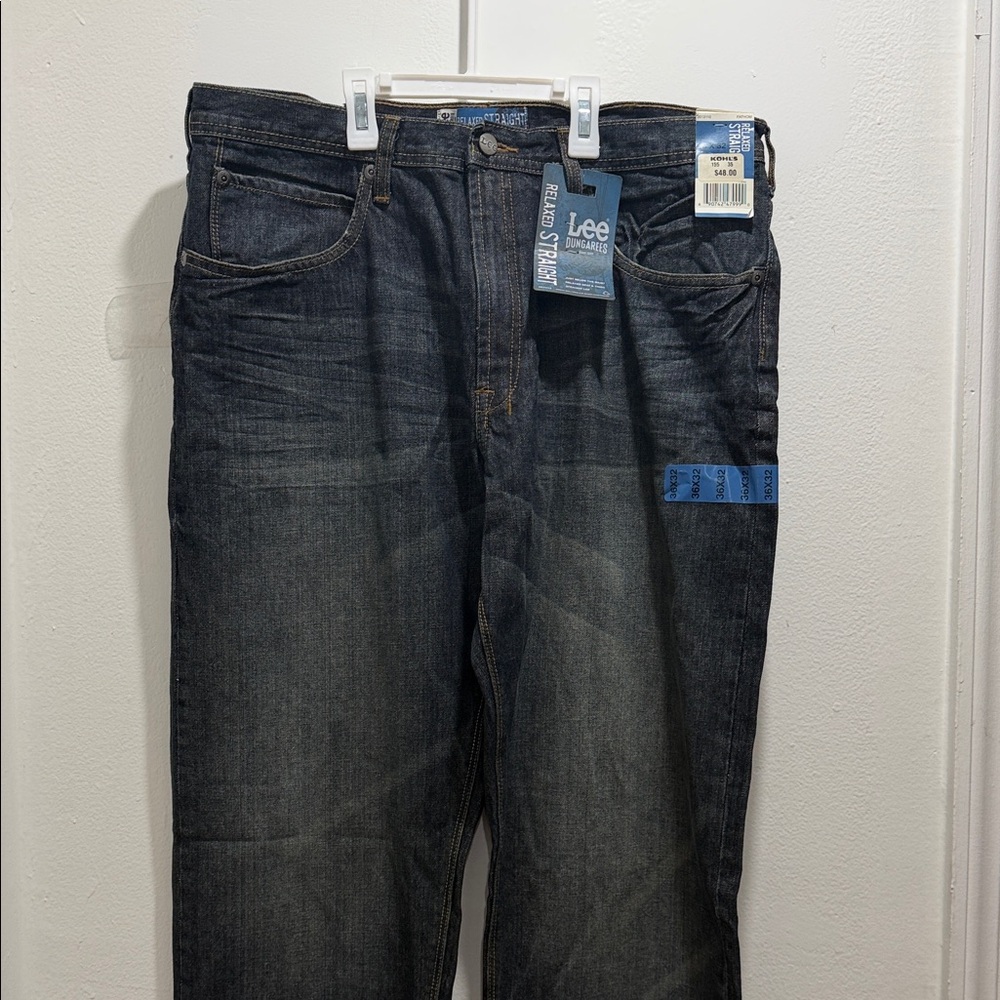 BNWT Lee Men's Deep Indigo Relaxed Jeans